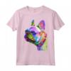 Frenchie Bulldog Francese Ritratto Pop Art Bouledogue Maglietta - Grande Regalo per Proprietari di Bulldog - Motivo per Cani
