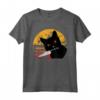 Cat What? Divertente gatto nero camicia - Regalo unico per amanti dei gatti - Ideale per Halloween e feste speciali