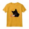Cat What? Divertente gatto nero camicia - Regalo unico per amanti dei gatti - Ideale per Halloween e feste speciali
