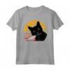 Cat What? Divertente gatto nero camicia - Regalo unico per amanti dei gatti - Ideale per Halloween e feste speciali