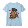 Rottweiler Cane Rottie Con Peluche E Molti Cuori Maglietta - Design Divertente per Amanti dei Cani
