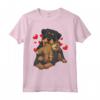 Rottweiler Cane Rottie Con Peluche E Molti Cuori Maglietta - Design Divertente per Amanti dei Cani