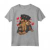 Rottweiler Cane Rottie Con Peluche E Molti Cuori Maglietta - Design Divertente per Amanti dei Cani