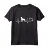 HapTiger Heartbeat Amstaff Dog Animal Rescue Lifeline Maglietta - Regalo Unico per Amanti dei Cani - Ideale per Tutte le Stagioni