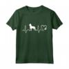 HapTiger Heartbeat Amstaff Dog Animal Rescue Lifeline Maglietta - Regalo Unico per Amanti dei Cani - Ideale per Tutte le Stagioni
