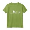 HapTiger Heartbeat Amstaff Dog Animal Rescue Lifeline Maglietta - Regalo Unico per Amanti dei Cani - Ideale per Tutte le Stagioni