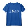 HapTiger Heartbeat Amstaff Dog Animal Rescue Lifeline Maglietta - Regalo Unico per Amanti dei Cani - Ideale per Tutte le Stagioni