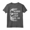 Best Bearded Pizza Loving Dog Dad Ever - Maglietta Compleanno Vintage per Uomo con Barba - Ideale per Festa del Papà e Allenamenti con Cani