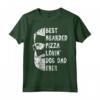Best Bearded Pizza Loving Dog Dad Ever - Maglietta Compleanno Vintage per Uomo con Barba - Ideale per Festa del Papà e Allenamenti con Cani