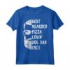 Best Bearded Pizza Loving Dog Dad Ever - Maglietta Compleanno Vintage per Uomo con Barba - Ideale per Festa del Papà e Allenamenti con Cani