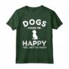 HapTiger - I cani divertenti mi fanno felice - Maglietta divertente per amanti dei cani - Ideale come regalo