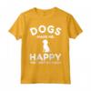 HapTiger - I cani divertenti mi fanno felice - Maglietta divertente per amanti dei cani - Ideale come regalo