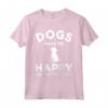 HapTiger - I cani divertenti mi fanno felice - Maglietta divertente per amanti dei cani - Ideale come regalo