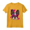 San Valentino Bulldog Francese con Cuore Occhiali Frenchie Maglietta - Ideale per Amanti dei Cani e San Valentino - Regalo Unico per Proprietari di Bulldog Francese