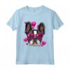 San Valentino Bulldog Francese con Cuore Occhiali Frenchie Maglietta - Ideale per Amanti dei Cani e San Valentino - Regalo Unico per Proprietari di Bulldog Francese