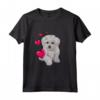 Shirt Cane Maltese con Cuore Dolce - Maglietta Divertente per Uomo, Donna e Bambino - Ideale per Amanti dei Cani