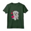 Shirt Cane Maltese con Cuore Dolce - Maglietta Divertente per Uomo, Donna e Bambino - Ideale per Amanti dei Cani