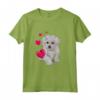 Shirt Cane Maltese con Cuore Dolce - Maglietta Divertente per Uomo, Donna e Bambino - Ideale per Amanti dei Cani