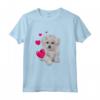 Shirt Cane Maltese con Cuore Dolce - Maglietta Divertente per Uomo, Donna e Bambino - Ideale per Amanti dei Cani