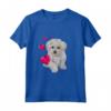 Shirt Cane Maltese con Cuore Dolce - Maglietta Divertente per Uomo, Donna e Bambino - Ideale per Amanti dei Cani