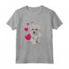 Shirt Cane Maltese con Cuore Dolce - Maglietta Divertente per Uomo, Donna e Bambino - Ideale per Amanti dei Cani