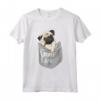Love Carrelli, Cool Pocket Pug T-shirt per Bambini - Maglietta Grafica per Amanti dei Cani - Irish Pug