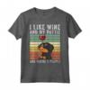 I Like Wine Rottweiler Retro Vintage Cane Maglietta - Regalo per Proprietari di Rottweiler e Amanti dei Cani - Design Unico
