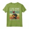 I Like Wine Rottweiler Retro Vintage Cane Maglietta - Regalo per Proprietari di Rottweiler e Amanti dei Cani - Design Unico