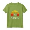 Meow Cat T-shirt Meow Cute Cat Vintage - Maglietta Gatto Carino per Amanti dei Gatti