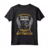 Il mio Rottweiler è un angelo custode - Tee Regalo Divertente per Amanti dei Cani - Maglietta Vintage per Festa della Mamma o del Papà