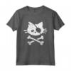 Gatto Pirata Pigro Halloween Costume Gattino Teschio Cross-bone Maglietta - Regalo Divertente per Halloween e Amanti dei Gattini - Ideale per Compleanno o Natale