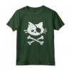 Gatto Pirata Pigro Halloween Costume Gattino Teschio Cross-bone Maglietta - Regalo Divertente per Halloween e Amanti dei Gattini - Ideale per Compleanno o Natale