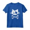 Gatto Pirata Pigro Halloween Costume Gattino Teschio Cross-bone Maglietta - Regalo Divertente per Halloween e Amanti dei Gattini - Ideale per Compleanno o Natale
