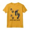 Never Walk Alone Paw Dog Flower Shirt - Maglietta Cane Amici - Regalo Compleanno Festa della Mamma e del Papà