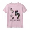Never Walk Alone Paw Dog Flower Shirt - Maglietta Cane Amici - Regalo Compleanno Festa della Mamma e del Papà