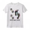 Never Walk Alone Paw Dog Flower Shirt - Maglietta Cane Amici - Regalo Compleanno Festa della Mamma e del Papà