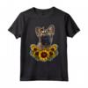 Carino Bulldog Francese Regalo Girasole Decor Cane Maglietta - Ideale per Compleanno o Natale - Amo il mio bulldog francese e i girasoli
