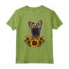 Carino Bulldog Francese Regalo Girasole Decor Cane Maglietta - Ideale per Compleanno o Natale - Amo il mio bulldog francese e i girasoli