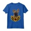 Carino Bulldog Francese Regalo Girasole Decor Cane Maglietta - Ideale per Compleanno o Natale - Amo il mio bulldog francese e i girasoli