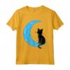 Gatto Nero Mezzaluna Luna Seemann Mama Maglietta - Ideale per Amanti dei Gatti e Velisti - Design Unico per Halloween e Feste