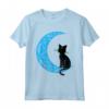 Gatto Nero Mezzaluna Luna Seemann Mama Maglietta - Ideale per Amanti dei Gatti e Velisti - Design Unico per Halloween e Feste