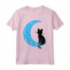Gatto Nero Mezzaluna Luna Seemann Mama Maglietta - Ideale per Amanti dei Gatti e Velisti - Design Unico per Halloween e Feste