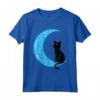 Gatto Nero Mezzaluna Luna Seemann Mama Maglietta - Ideale per Amanti dei Gatti e Velisti - Design Unico per Halloween e Feste
