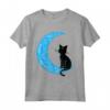 Gatto Nero Mezzaluna Luna Seemann Mama Maglietta - Ideale per Amanti dei Gatti e Velisti - Design Unico per Halloween e Feste