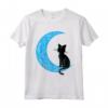 Gatto Nero Mezzaluna Luna Seemann Mama Maglietta - Ideale per Amanti dei Gatti e Velisti - Design Unico per Halloween e Feste