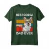 Best Corgi Dad Ever - Vintage Maglietta per il Papà Amante dei Cani - Ideale per Natale, Ringraziamento e Anniversari