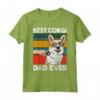 Best Corgi Dad Ever - Vintage Maglietta per il Papà Amante dei Cani - Ideale per Natale, Ringraziamento e Anniversari