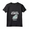 Donna Just A Girl Who Loves Seals Divertente Foca Costume Maglietta con Collo a V - Regalo Compleanno Natale