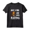 Just A Girl Who Loves Platypus Costume Da Ornitorinco Maglietta - Regalo Carino per Amanti degli Ornitorinchi - Ideale per Compleanno o Natale