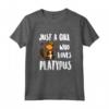 Just A Girl Who Loves Platypus Costume Da Ornitorinco Maglietta - Regalo Carino per Amanti degli Ornitorinchi - Ideale per Compleanno o Natale